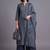 women printed regular kurta with palazzos & with dupatta