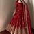 Women's deep red embroidered anarkali gown with dupatta