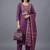 women ethnic motifs embroidered regular thread work kurta set