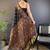 black woven design zari pashmina saree
