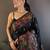 black woven design zari pashmina saree