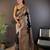 black woven design zari pashmina saree