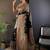 black woven design zari pashmina saree