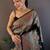 black woven design zari pashmina saree