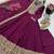 Women's wine heavy zari & sequins work anarkali suit set with straight pant and embroidered dupatta
