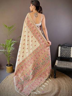 white woven design zari designer saree 3
