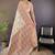 off_white floral woven design zari pashmina saree