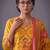 women printed regular kurta with trousers & with dupatta
