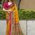 mustard mustard tussar silk ethnic printed traditional wear matching blouse sarees