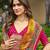 mustard mustard tussar silk ethnic printed traditional wear matching blouse sarees