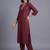 women ethnic motifs embroidered regular kurta with trousers