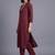 women ethnic motifs embroidered regular kurta with trousers