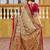 beige beige tussar silk ethnic printed traditional wear matching blouse sarees