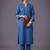 women ethnic motifs embroidered regular thread work kurta with trousers