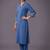 women ethnic motifs embroidered regular thread work kurta with trousers