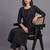 women printed regular silk crepe kurta with trousers
