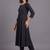 women printed regular silk crepe kurta with trousers