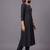 women printed regular silk crepe kurta with trousers