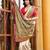 cream off white tussar silk ethnic printed traditional wear matching blouse sarees