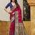 red pink tussar silk ethnic printed traditional wear matching blouse sarees