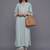 women ethnic motifs regular thread work silk crepe kurta with trousers