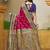 red pink tussar silk ethnic printed traditional wear matching blouse sarees