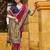 red pink tussar silk ethnic printed traditional wear matching blouse sarees
