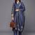 women ethnic motifs printed regular chanderi silk kurta set