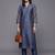 women ethnic motifs printed regular chanderi silk kurta set