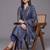 women ethnic motifs printed regular chanderi silk kurta set
