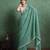 green floral embroidered pure chiffon regular saree