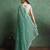 green floral embroidered pure chiffon regular saree