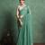 green floral embroidered pure chiffon regular saree