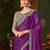 purple embellished sequinned saree