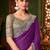 purple embellished sequinned saree