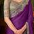 purple embellished sequinned saree