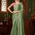 green embellished sequinned saree