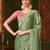 green embellished sequinned saree