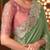 green embellished sequinned saree