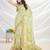 yellow ethnic motifs printed zari tussar saree