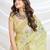 yellow ethnic motifs printed zari tussar saree