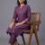 women ethnic motifs embroidered regular thread work kurta with trousers