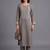 women ethnic motifs embroidered regular thread work kurta with trousers