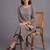 women ethnic motifs embroidered regular thread work kurta with trousers