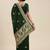 green green vichitra ethnic motifs embroidered silk blend saree