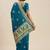 blue blue vichitra ethnic motifs embroidered silk blend saree
