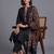 women ethnic motifs embroidered regular thread work cotton kurta with trousers & with dupatta