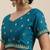 blue blue vichitra ethnic motifs embroidered silk blend saree
