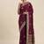 purple purple ethnic motifs embroidered silk blend saree