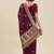 purple purple ethnic motifs embroidered silk blend saree